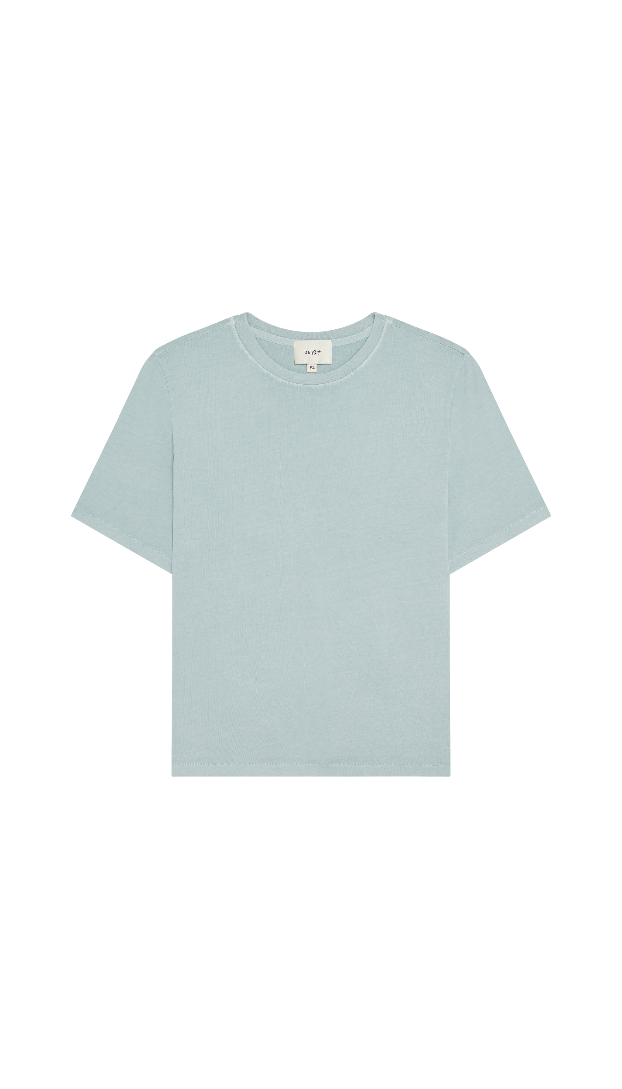 DePart light blue crew neck t-shirt on a white background