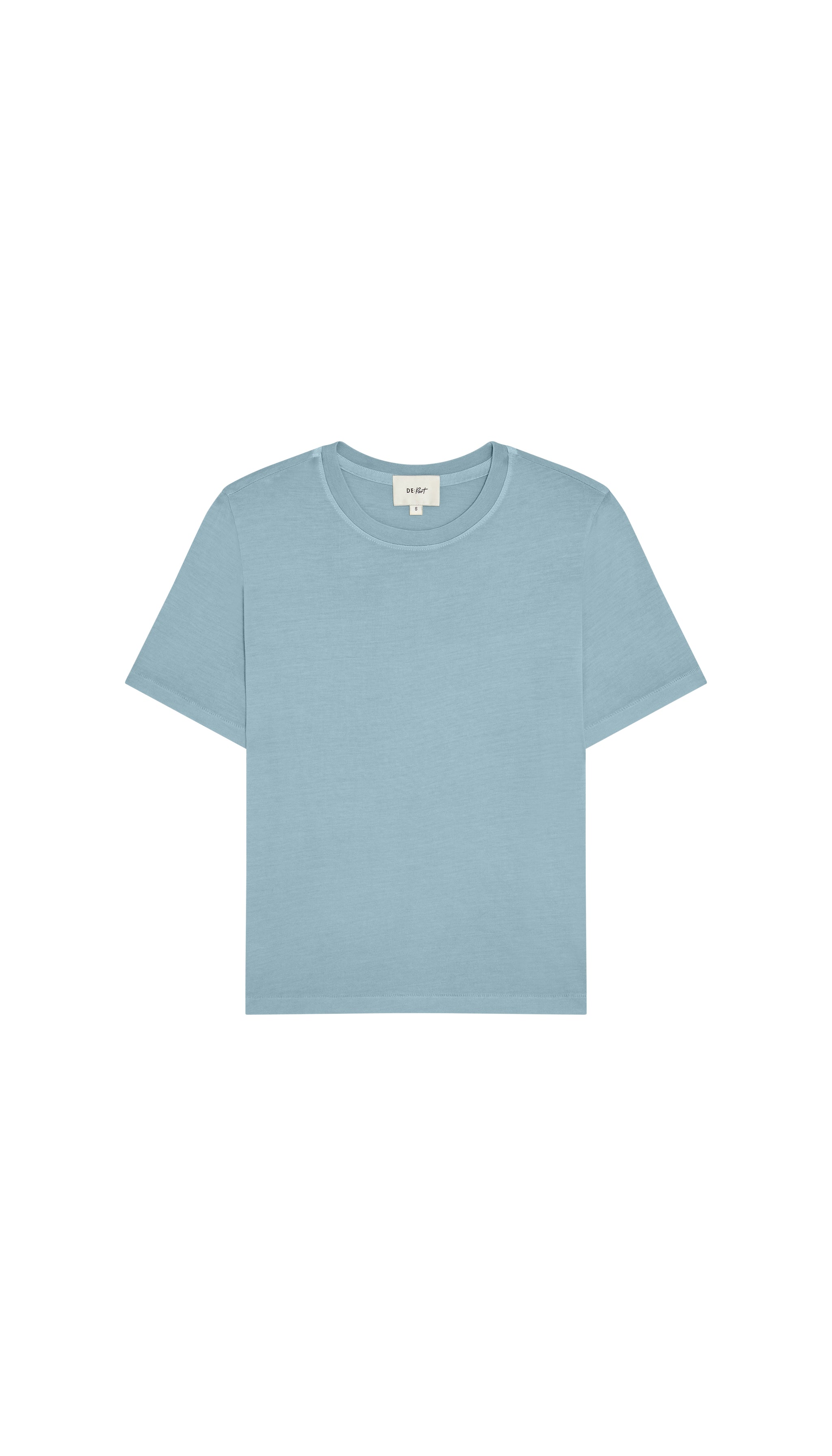 Light blue t-shirt on a white background