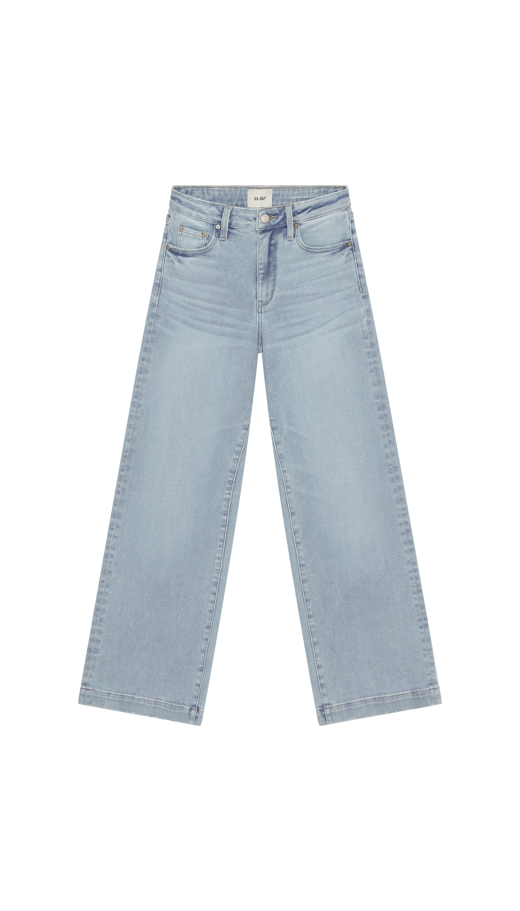 Light blue Ferris jeans flat on a white background