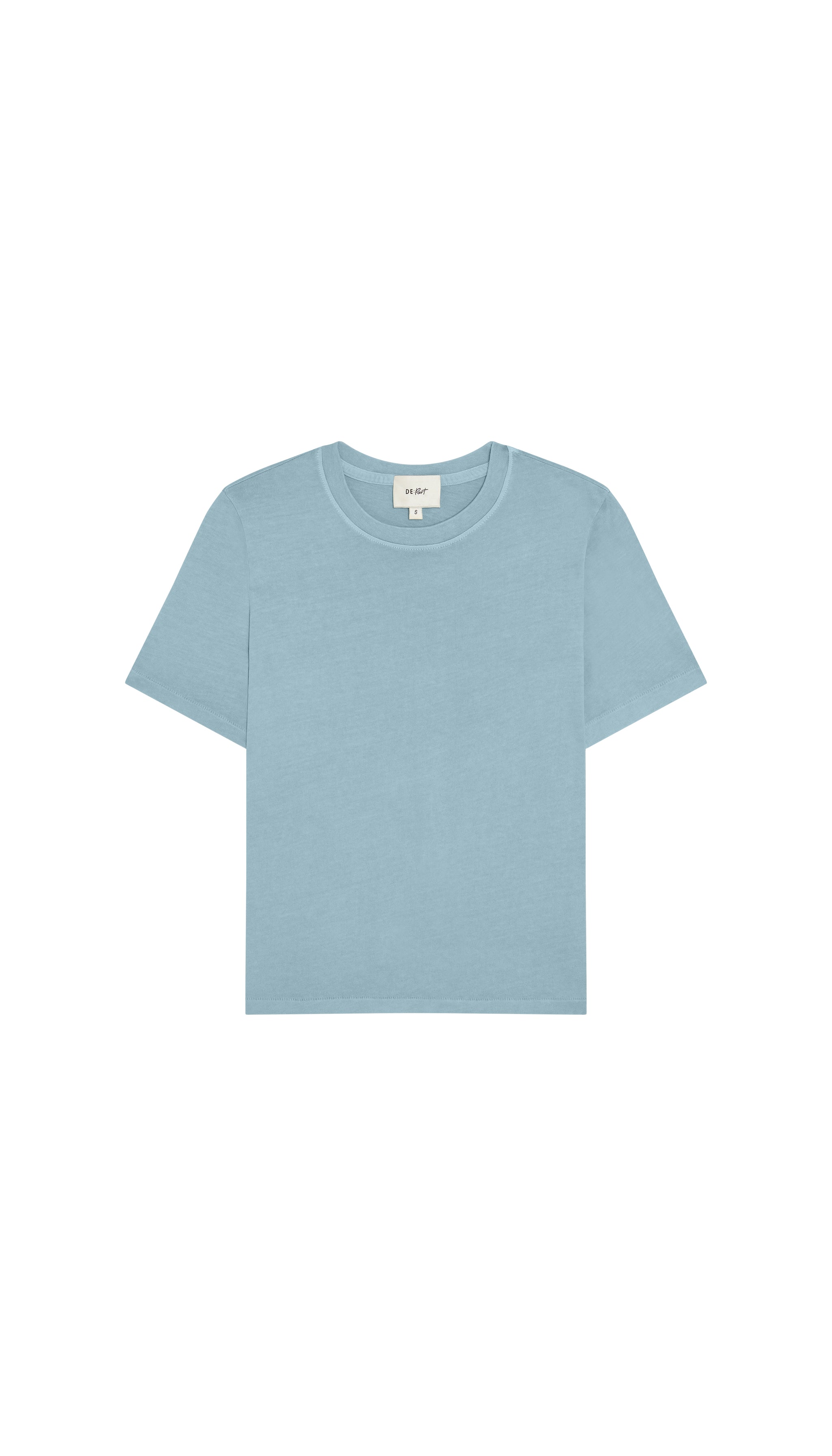 Light blue t-shirt on a white background