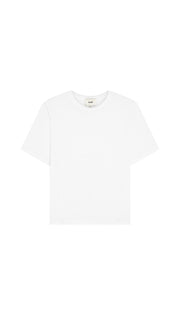 White DePart crew neck t-shirt flat on a white background