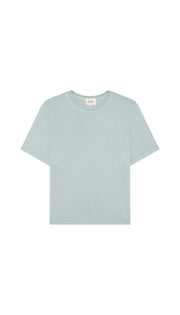 Light blue Depart crew neck t-shirt flat on a white background