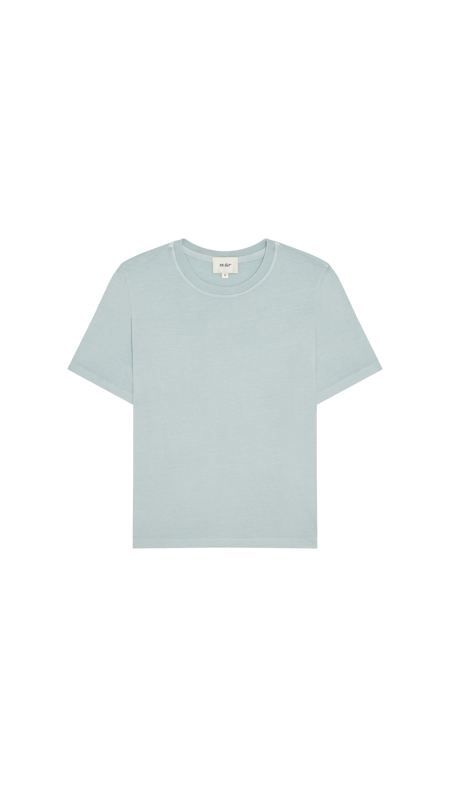Depart light blue crew t-shirt on a white background