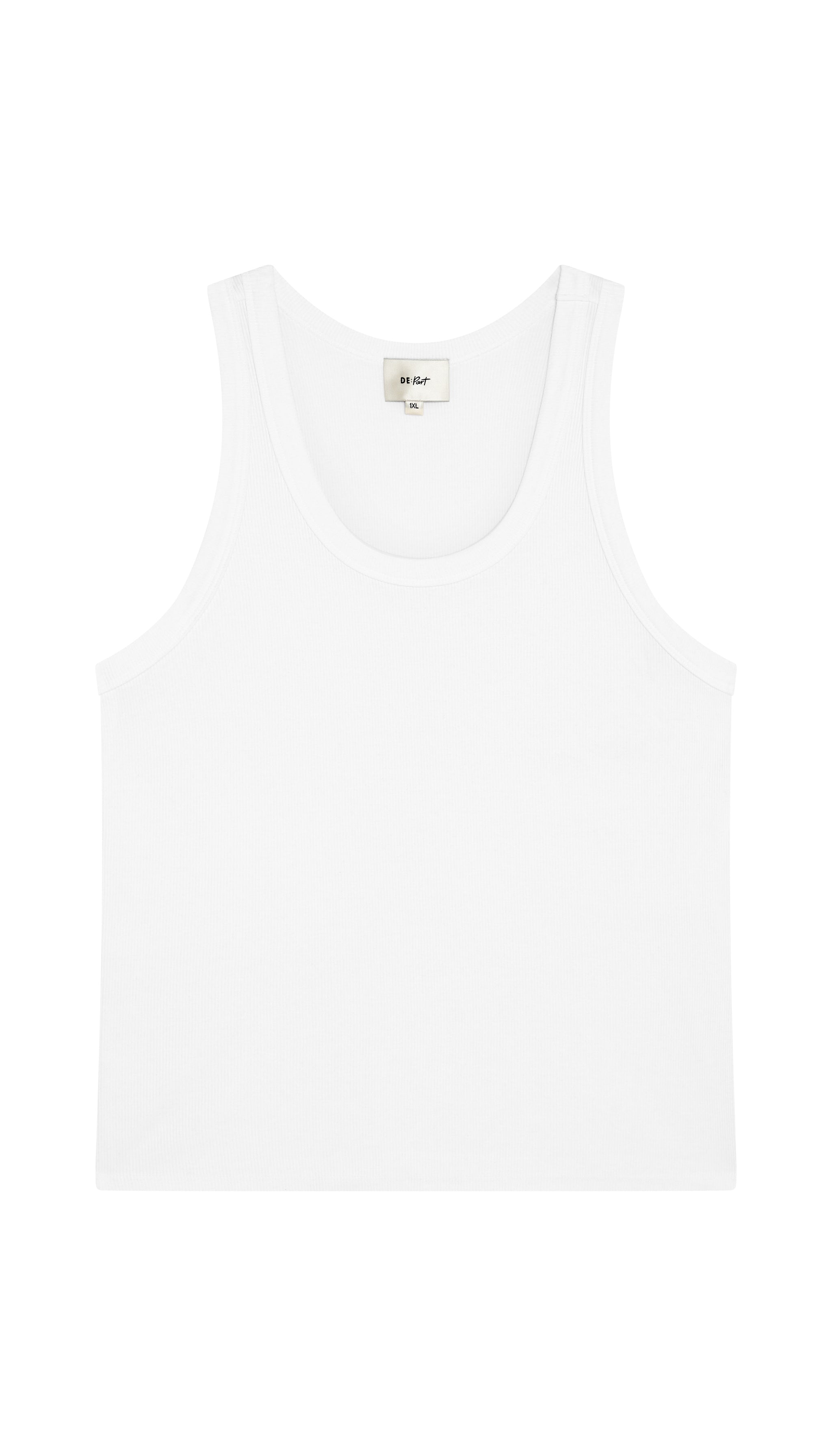 White tank top on a white background