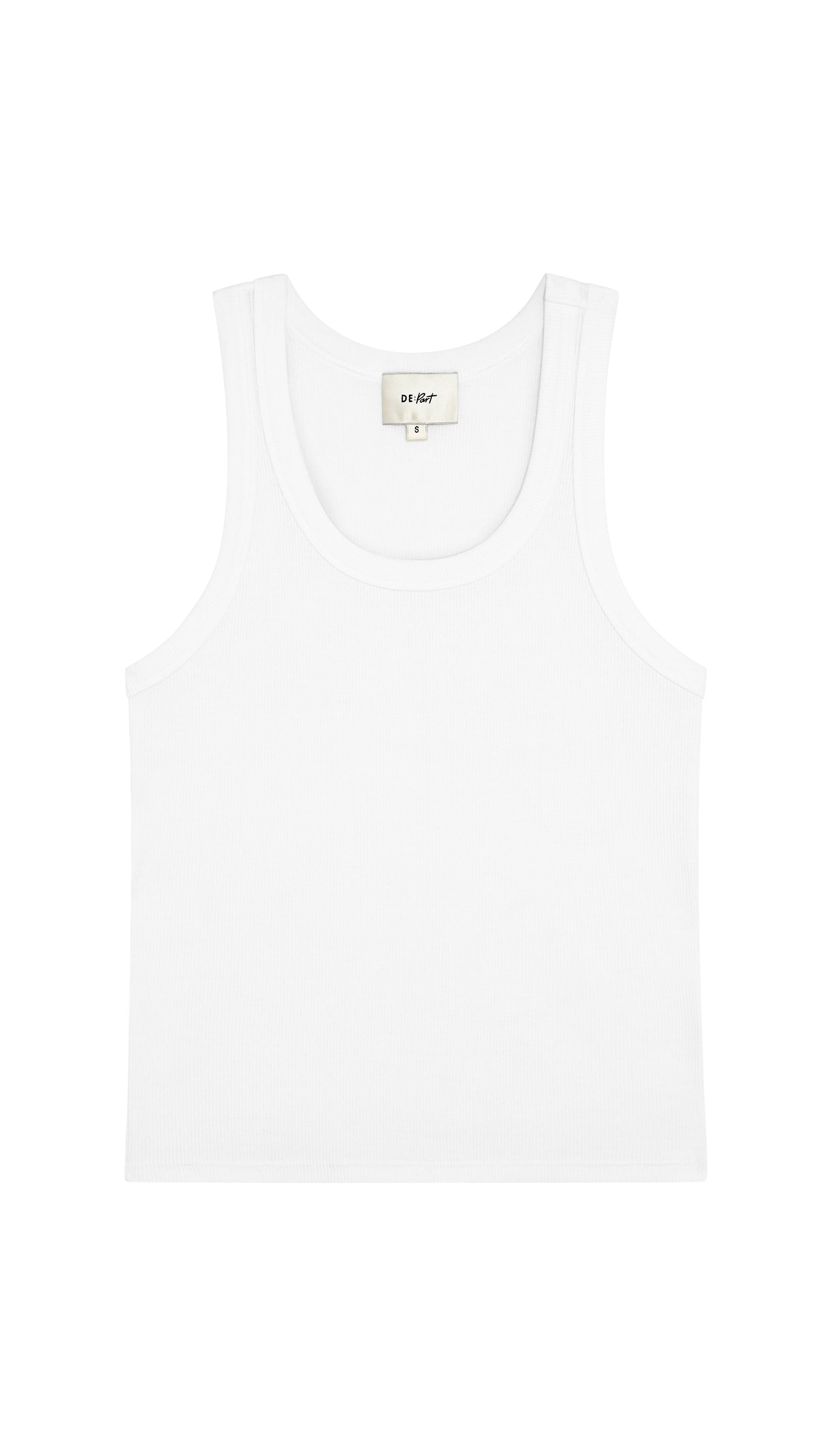 White tank top on a white background