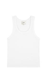 White tank top on a white background