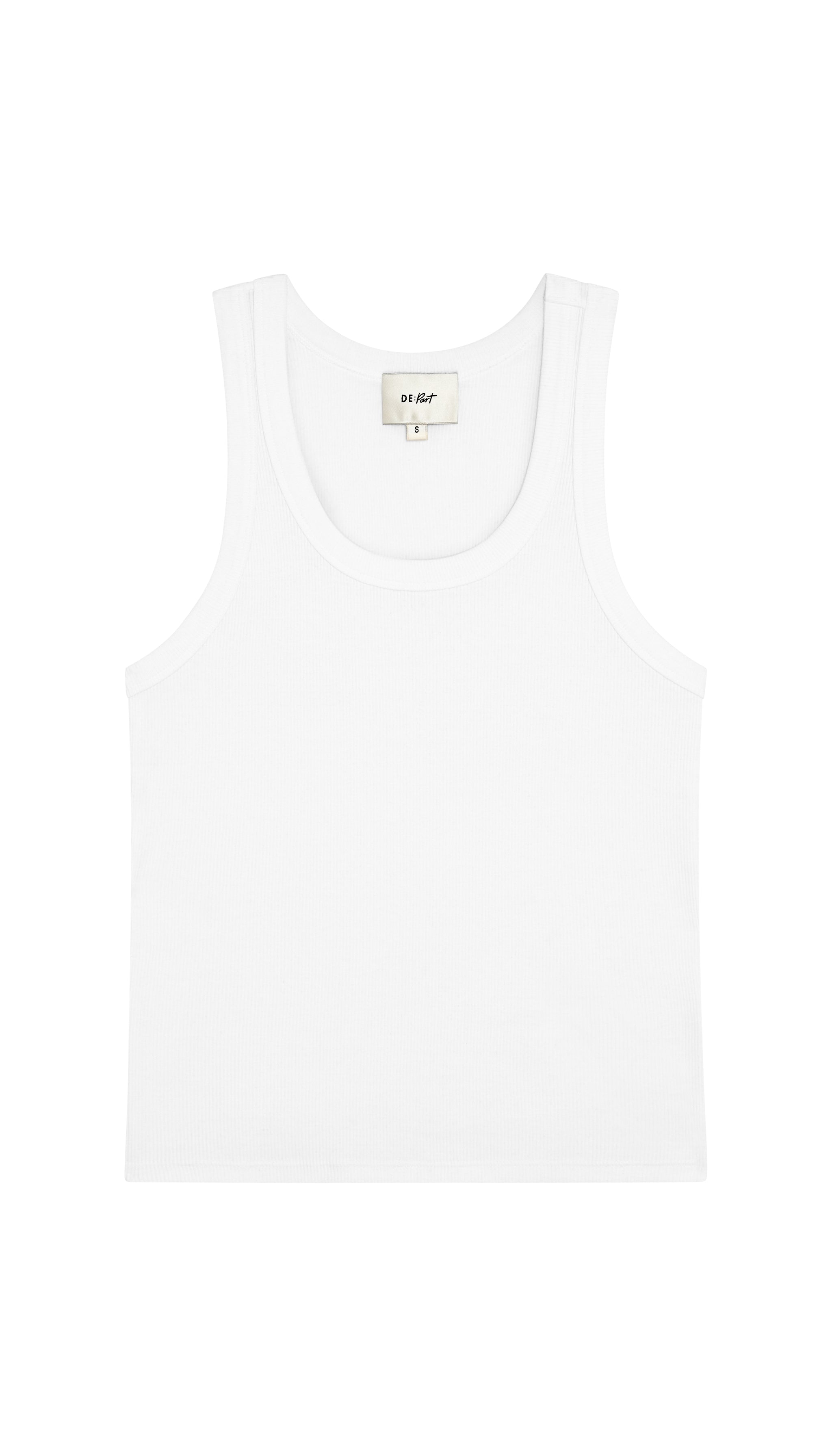 White tank top on a white background