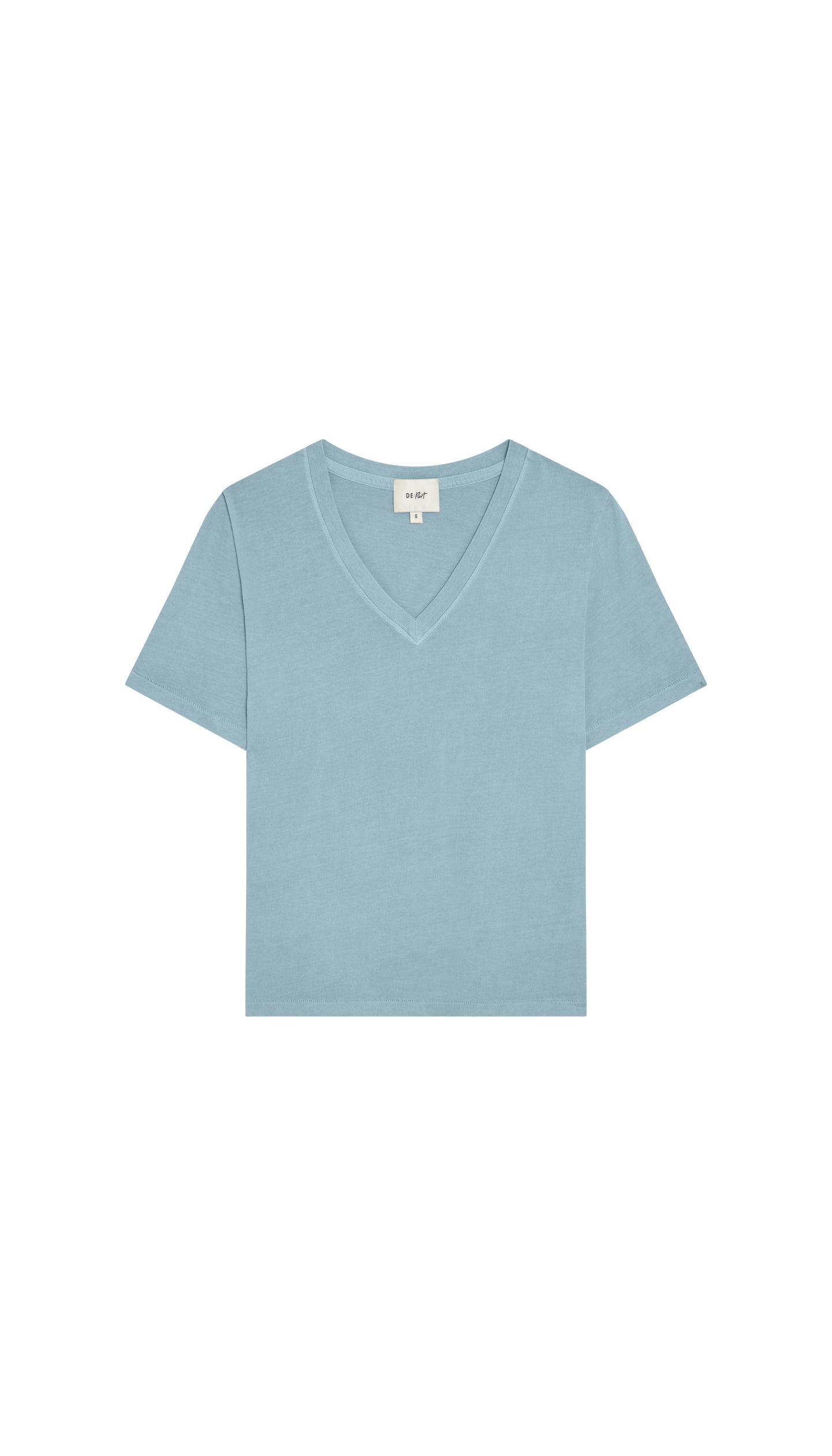 Light blue t-shirt on a white background