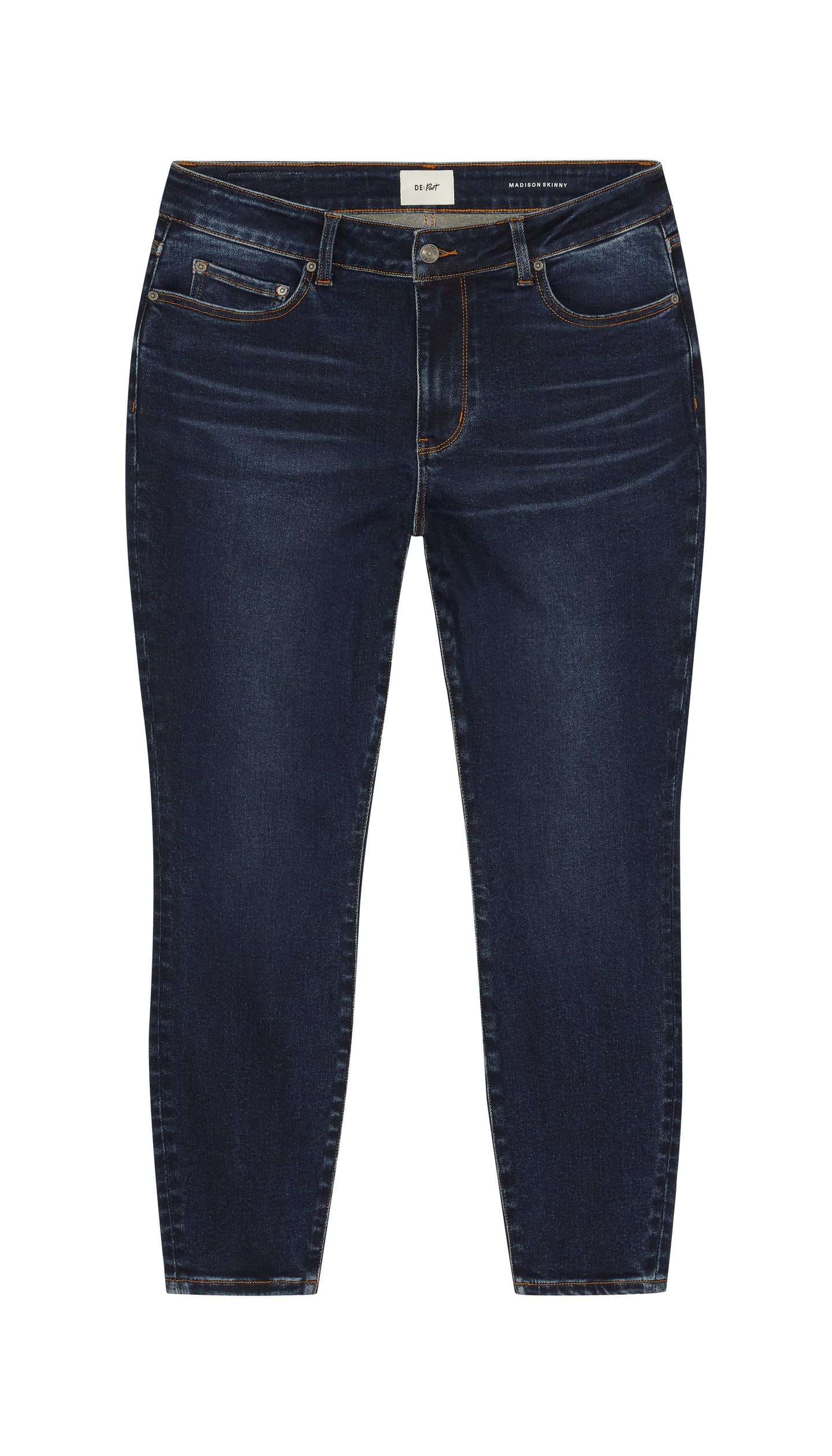 DePart Dark blue skinny jeans flat on a white background size 16W