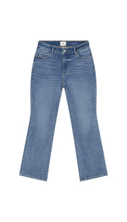 DePart Blue jeans bootleg flat on a white backgroundut