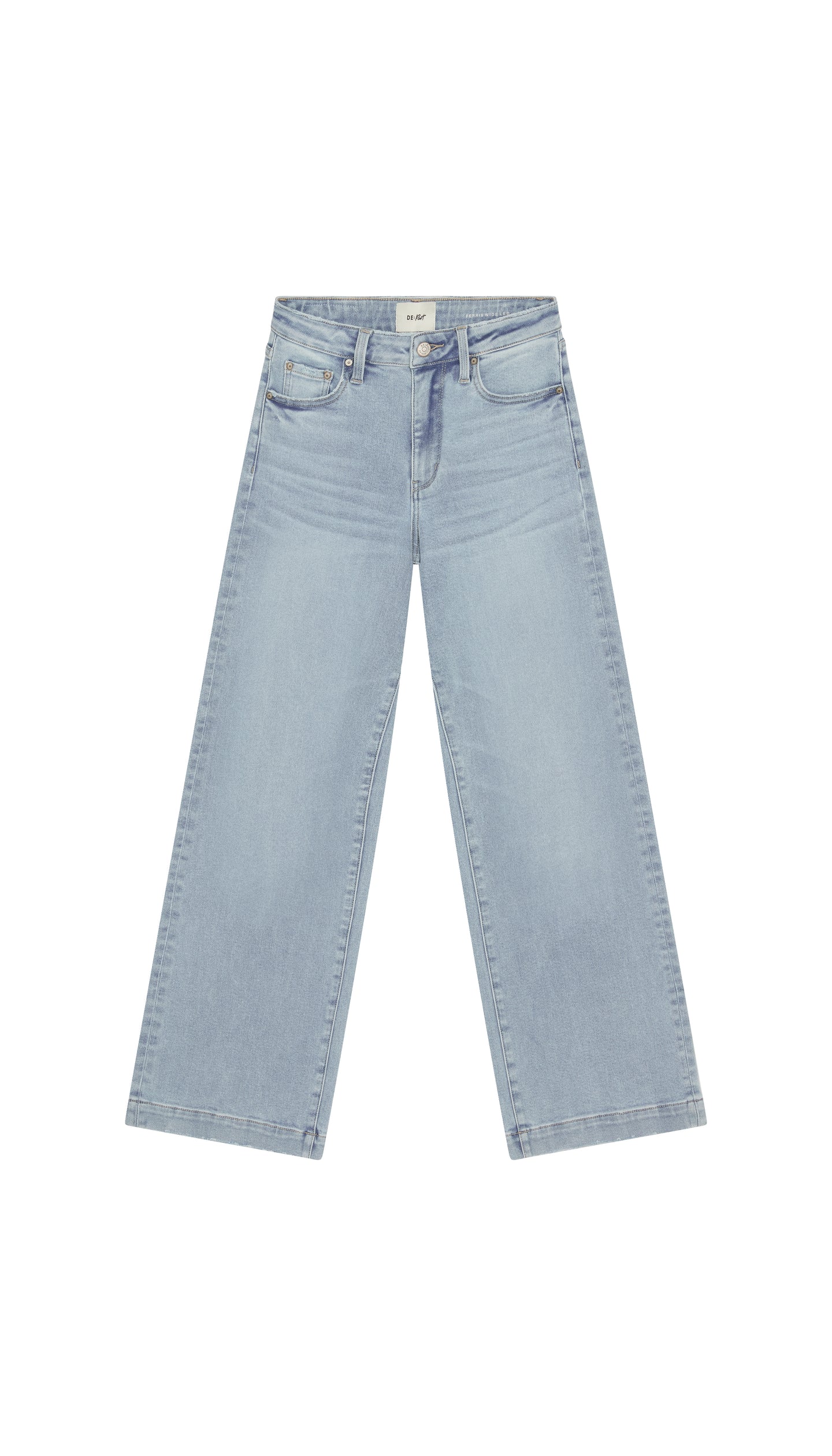 Light blue Ferris jeans flat on a white background